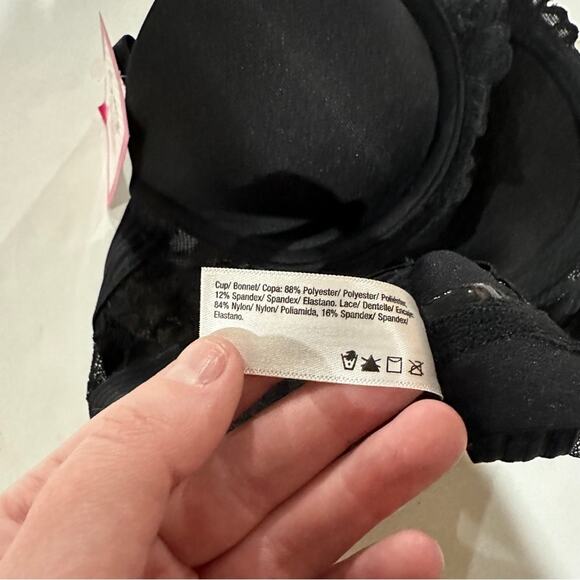 Maidenform Black Push Up Convertible Straps Formed Cups Bra Size 34A - Picture 5 of 7